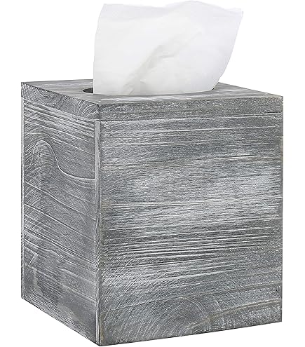Amazon.com: MyGift Gray Tissue Box Cover Square with Lid